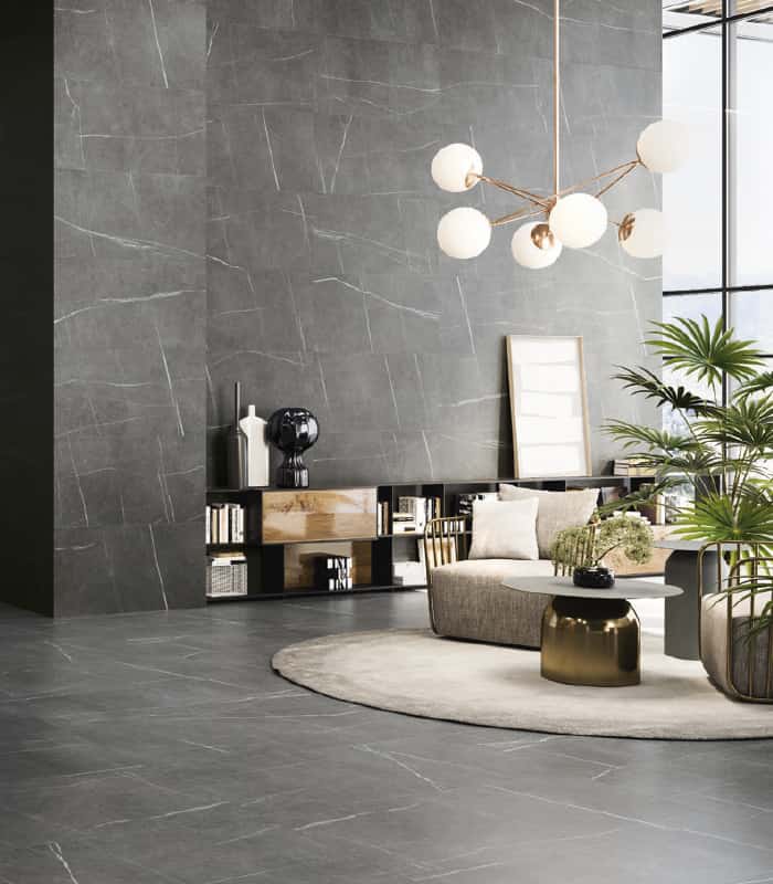 PORCELANATO NOMADE NOIR RECT MATE (75*150)