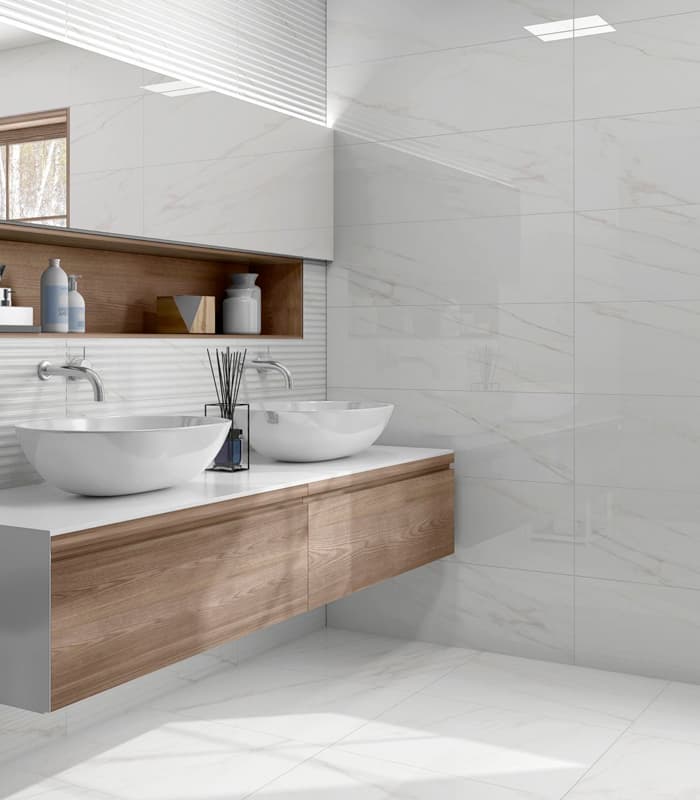 CERAMICA  REC BOLSENA BLANCO (30x90) 1.08MT