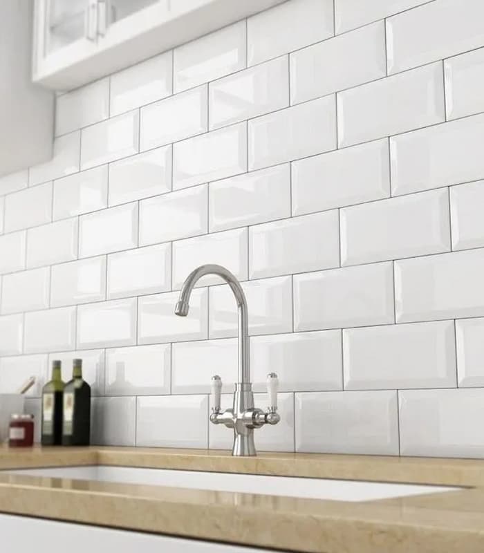 CENEFA  SUBWAY BLANCO BRILLO