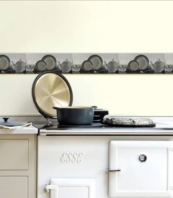 CENEFA DAVICER KITCHEN SHINE SILVER (20*60) (UND)