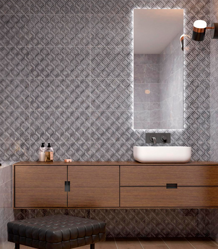 CERAMICA PAM DEC SASSI GRIS (31.6*60) MUESTRA                                   