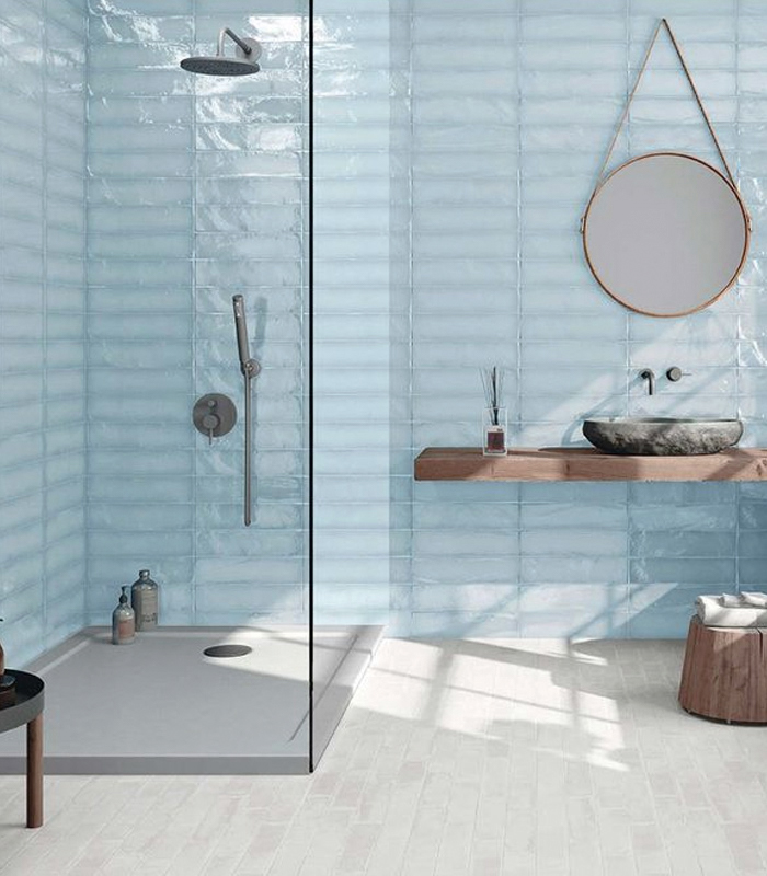 CERAMICA PAM RVTO MAYOLICA CELESTE (7.5*30) MUESTRA                             