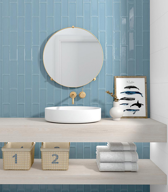 CERAMICA PAM RVTO SPRING AZUL (7.5*30) MUESTRA                                  