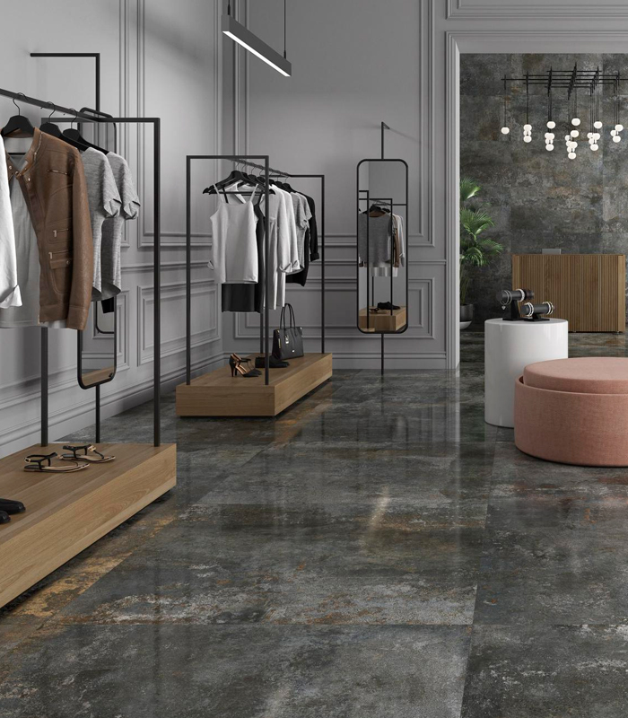 PORCELANATO PAM RUSTY METAL COAL (60*120) MUESTRA                               