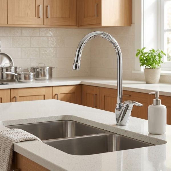 BELFORT MONOMANDO ALTO PARA COCINA CROMO