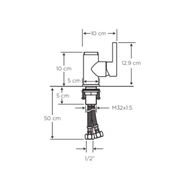 CROMATIC BASE MONOMANDO PARA COCINA CROMO (SG0057933061CE)