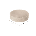 LAVABO CUBA REDONDA CON TEXT SEDA DECA MARFIL (L.1050.TC.21)                    