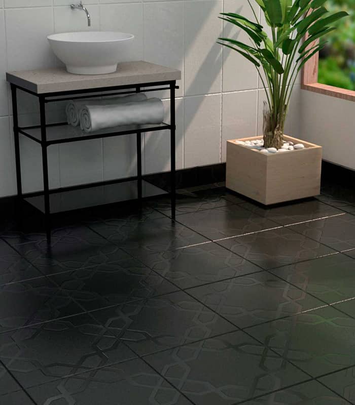 CERAMICA MAKI NEGRO (40x40) 1.76 MT                                        