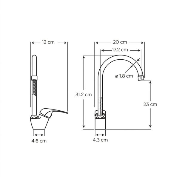 VITTORIA MONOMANDO PARA COCINA CROMO