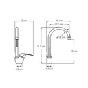 VITTORIA MONOMANDO PARA COCINA CROMO