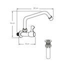 SHELBY LLAVE PARED PICO ALT COCINA CROMO