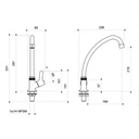 LLAVE FV PICO BAR P/COCINA TREVISO (E425.05/Y5CR)