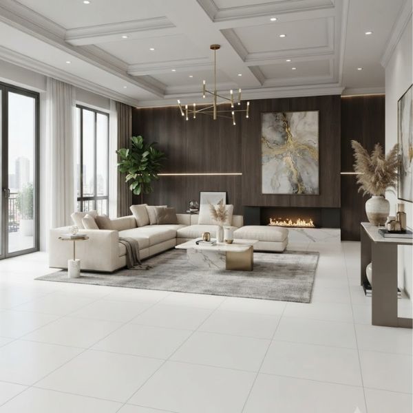 PORCELANATO ECU AGORA BLANCO BRILLANTE REC TERC (60*120) 2.16 M2