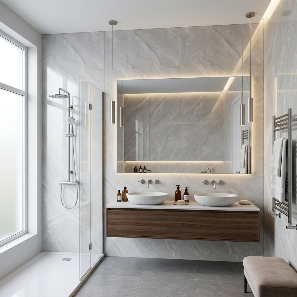 PORCELANATO TREN PEARL BIANCO ( GLOSSY) C1  (60*120) 1.44 M2