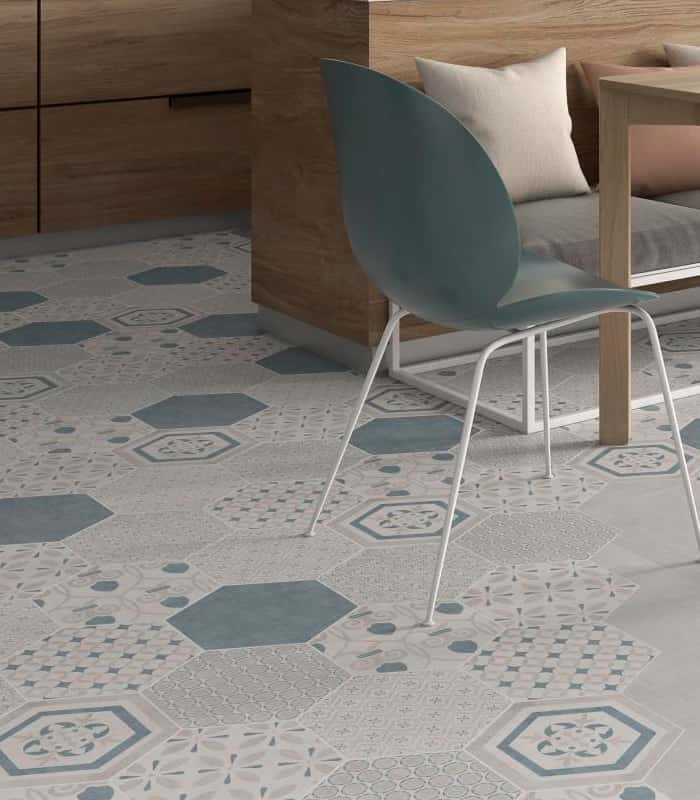 CERAMICA PAM AT. HEX. ALPHA MIX AZUL (25.8*29) 1M2 (11D)
