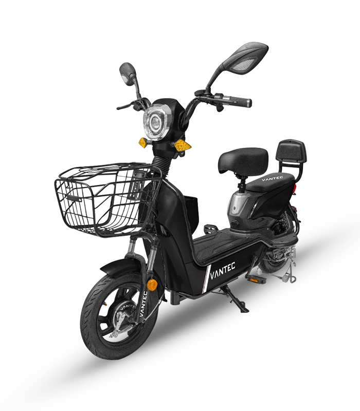 MOTOCICLETA ELECTRICA VANTEC ECORIDE NEGRO ST-15 350W