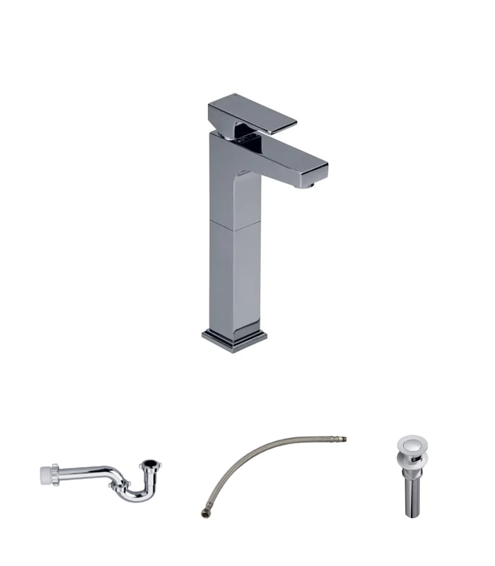 JGO.FV MONOC.ALTO CUAD. P/LAVABO VESSEL EDNA (E181.03/X5 CR)